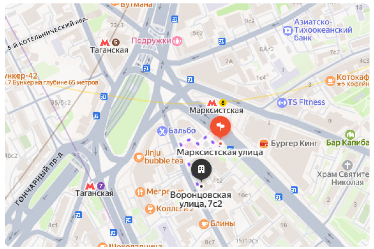 Карта расположения